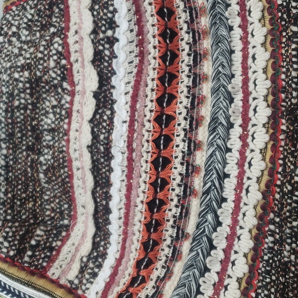 Zara woven multicolored embellished tweed mini skirt, size S - Picture 8 of 9